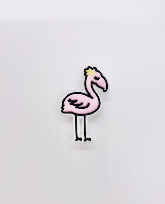Flamingo Shoe Charm (white)